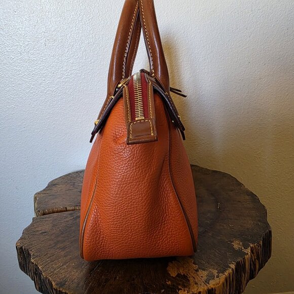 Dooney & Bourke Wilson Satchel Bag R343 Orange Pebble Leather w/ Strap Rare - Picture 14 of 16